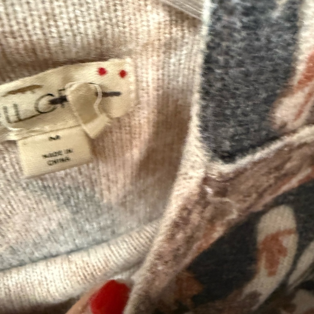 Anthropologie The Alani Cashmere Mock-Neck Sweater Pilcro: Printed Edition NWOT - Picture 4 of 6